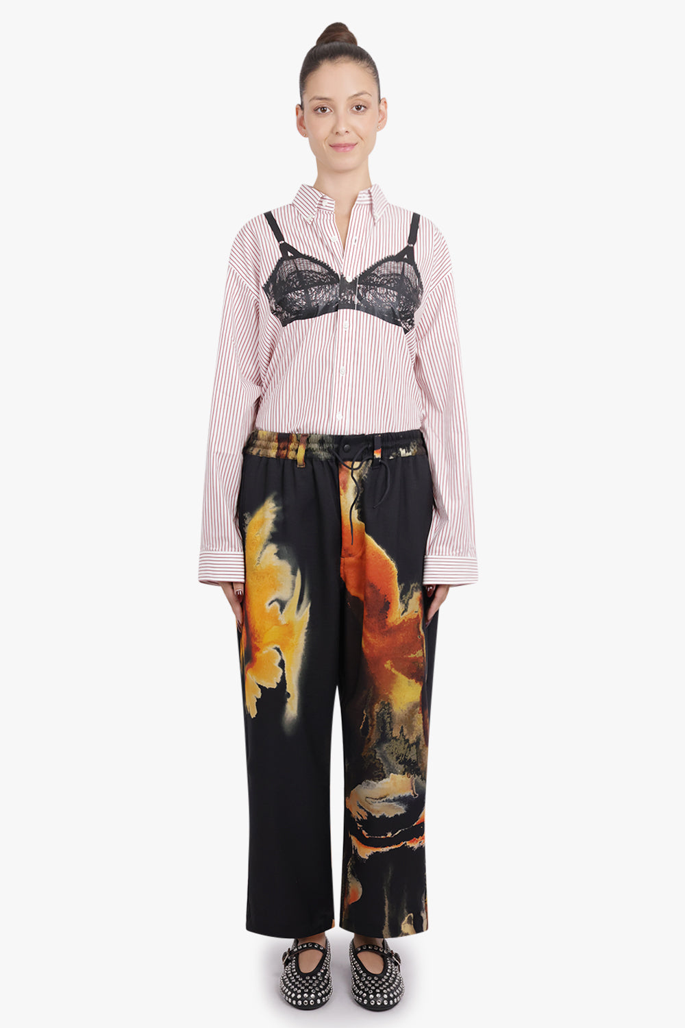 Y-3 RTW Earthy Print Relaxed Leg Track Pant | Black/Multi