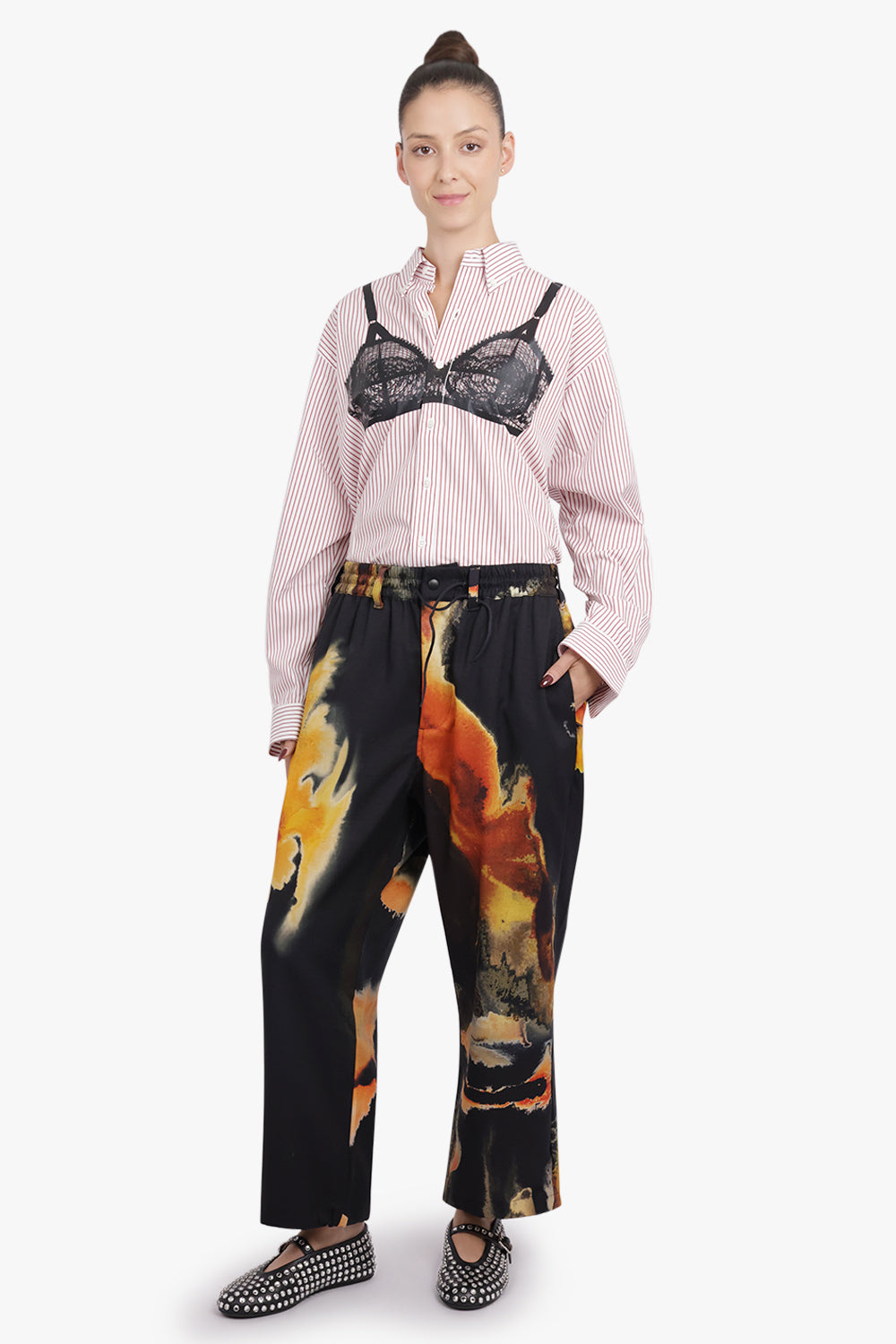 Y-3 RTW Earthy Print Relaxed Leg Track Pant | Black/Multi