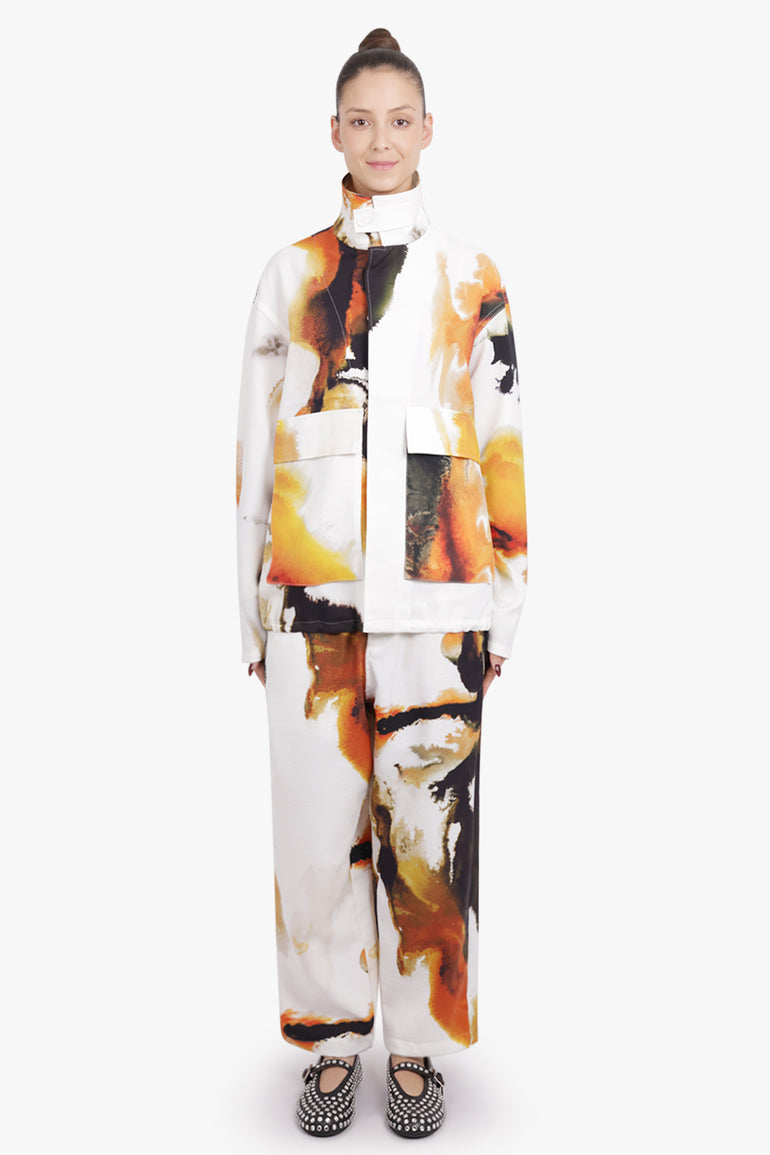 Y-3 RTW Earthy Print Relaxed Leg Track Pant | White/Multi