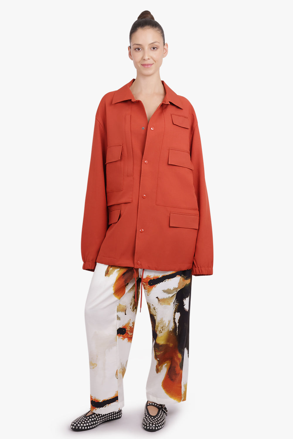 Y-3 RTW Earthy Print Relaxed Leg Track Pant | White/Multi