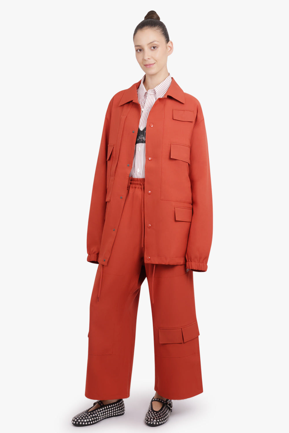 Y-3 RTW Uni Pocket Detail Coach Jacket | Tirora Orange