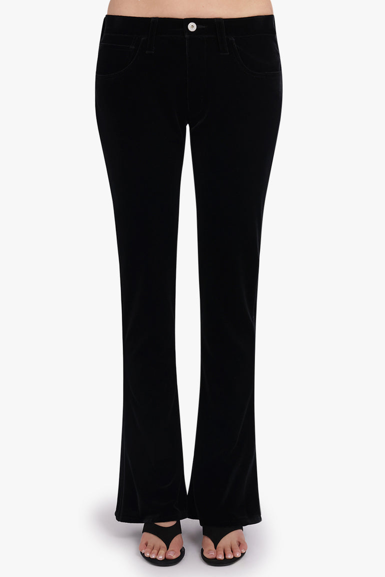 JUNYA WATANABE RTW Velvet Low Rise Flare Pant | Black