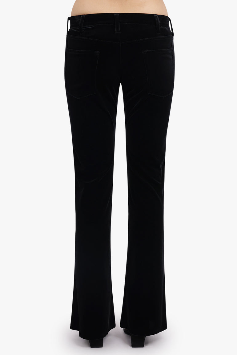 JUNYA WATANABE RTW Velvet Low Rise Flare Pant | Black
