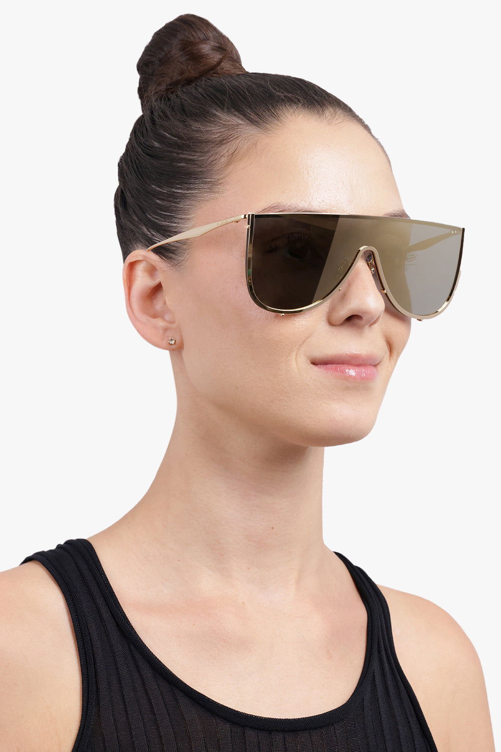 ALAIA Accessories Gold / Gold AA0094S Mask Frameless Sunglasses | Gold