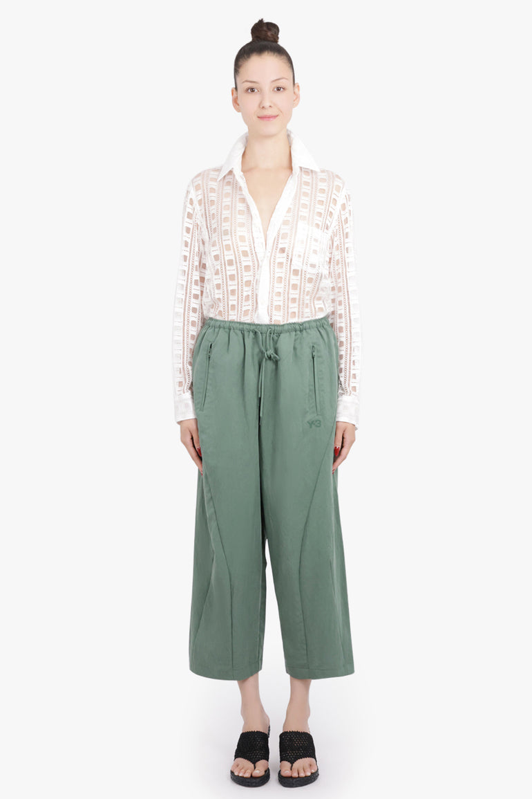 Y-3 RTW Loose Fit Cropped Drawstring Pant | Green