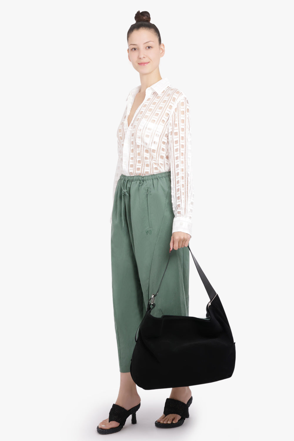 Pocket Detail Lace L/S Shirt | Off White – Parlour X