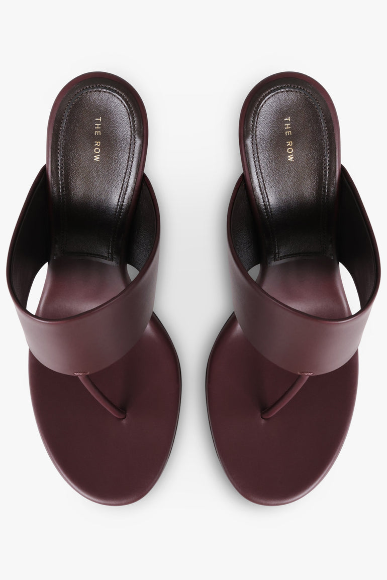 THE ROW SHOES Signum 90mm Thong Mule | Bordeaux