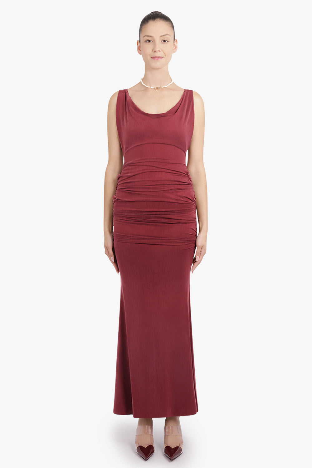VIVIENNE WESTWOOD RTW Liz Adjustable Maxi Dress | Brick Red
