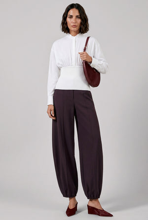 Cinched Waist Shirt | White