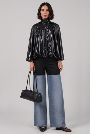 Draped Nylon Jacket | Black