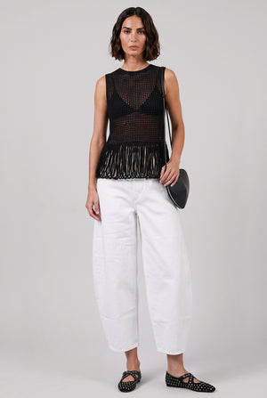 ALAIA RTW Rodeo Denim Pants | White
