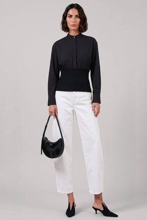 Cinched Waist Shirt | Black