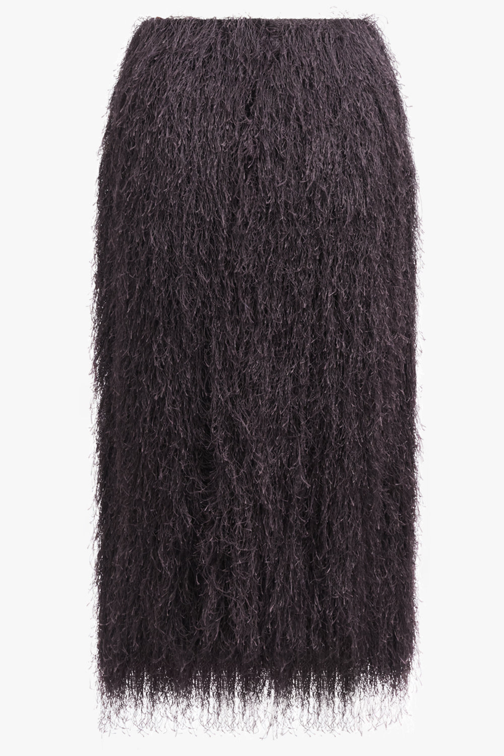 DRIES VAN NOTEN RTW Sokna Fringed Skirt | Dark Purple