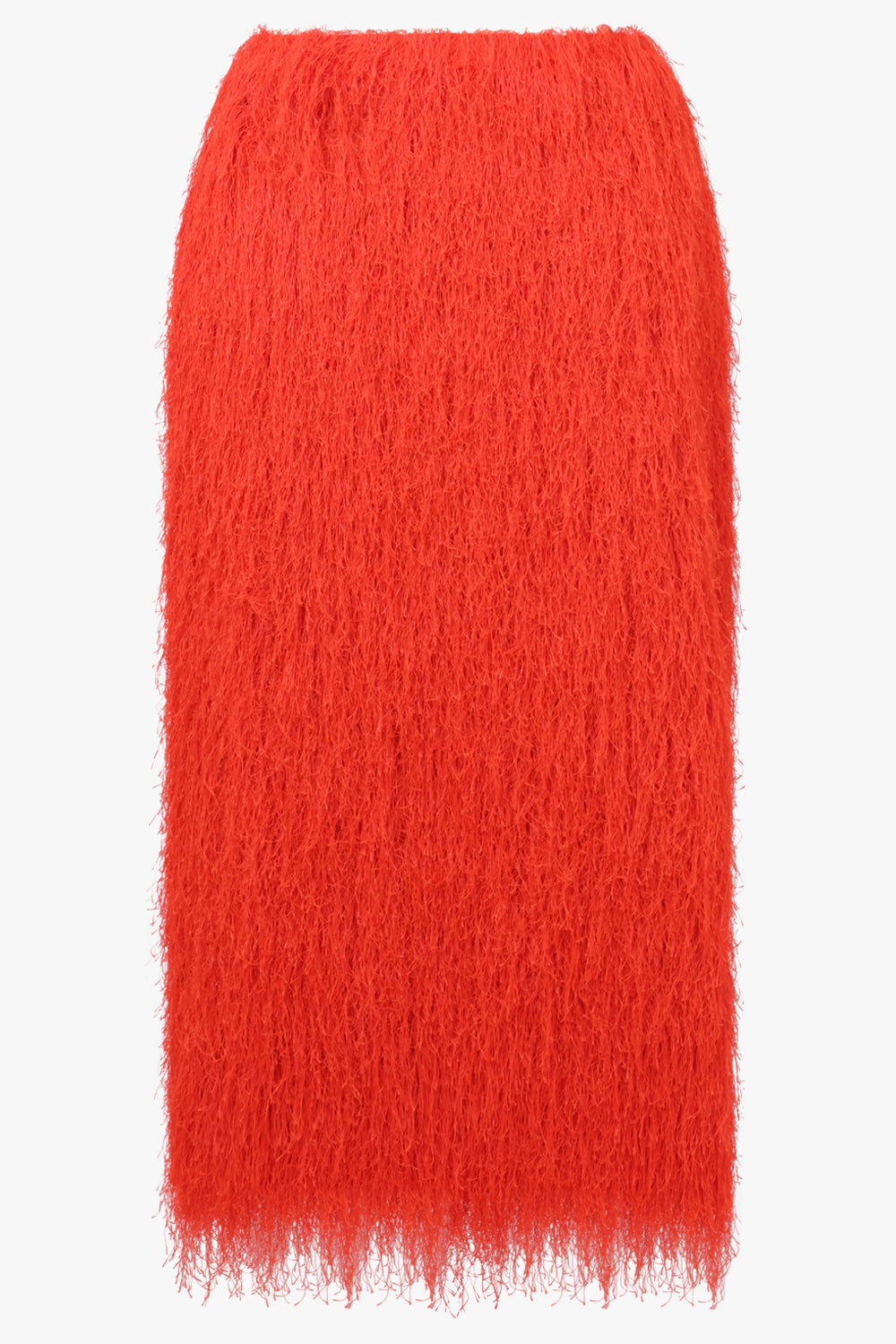 DRIES VAN NOTEN RTW Sokna Fringed Skirt | Red