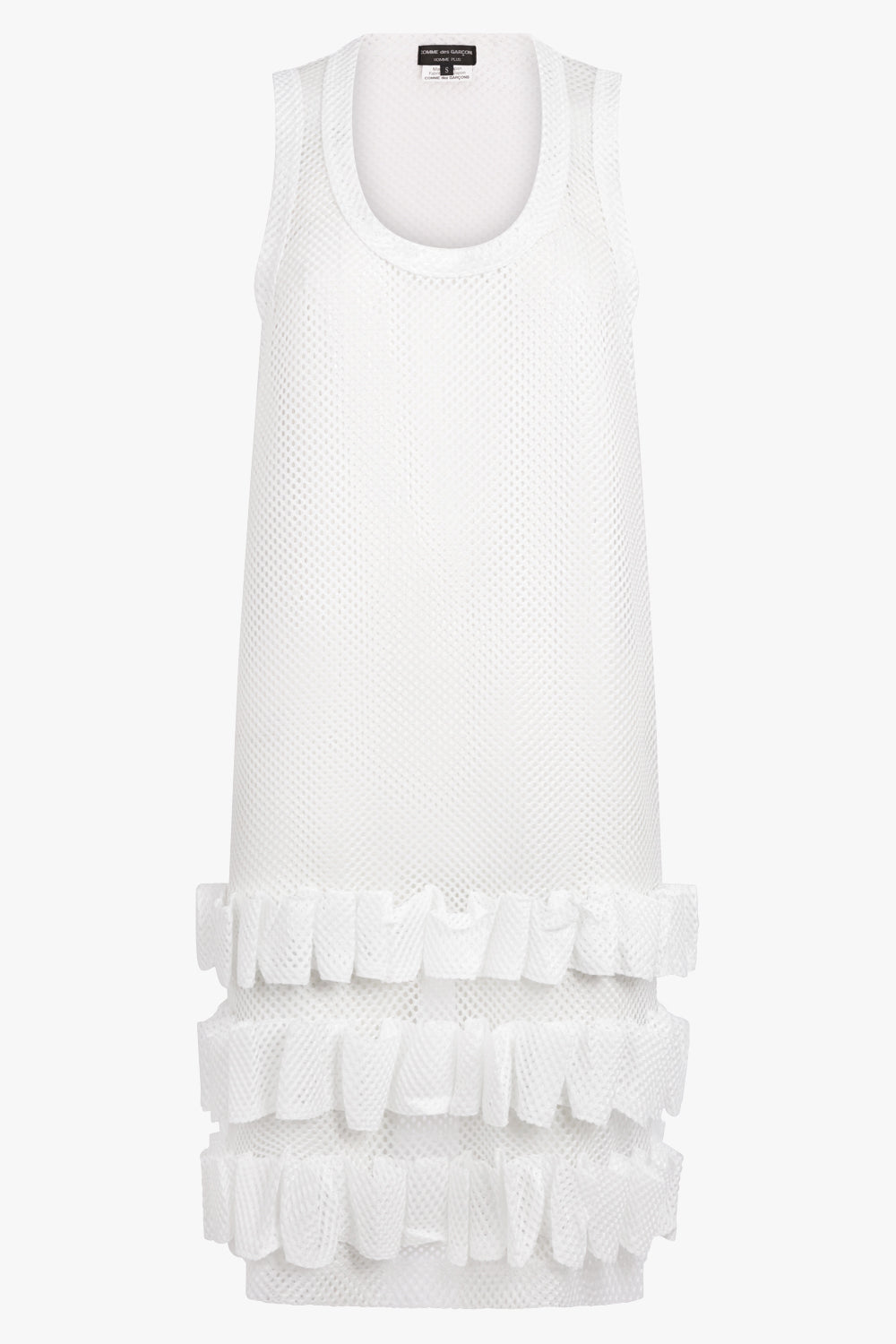COMME DES GARCONS HOMME PLUS RTW Mesh Singlet Dress | White