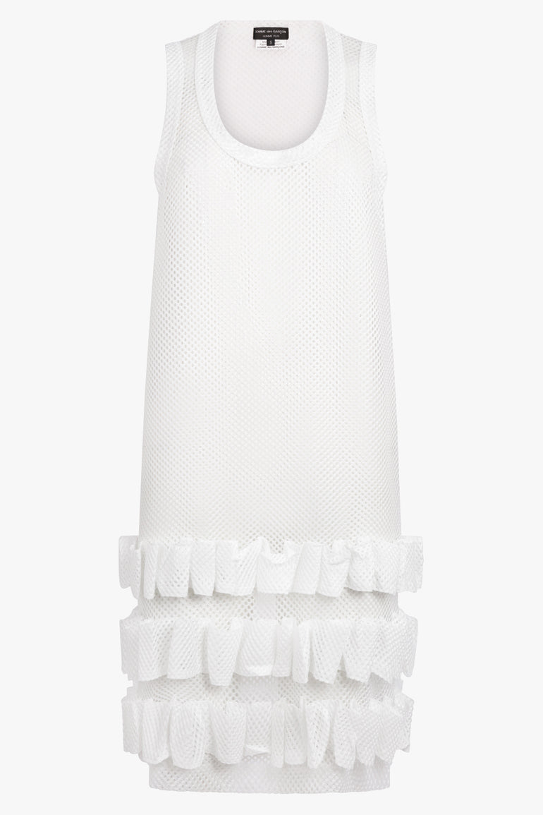 COMME DES GARCONS HOMME PLUS RTW Mesh Singlet Dress | White