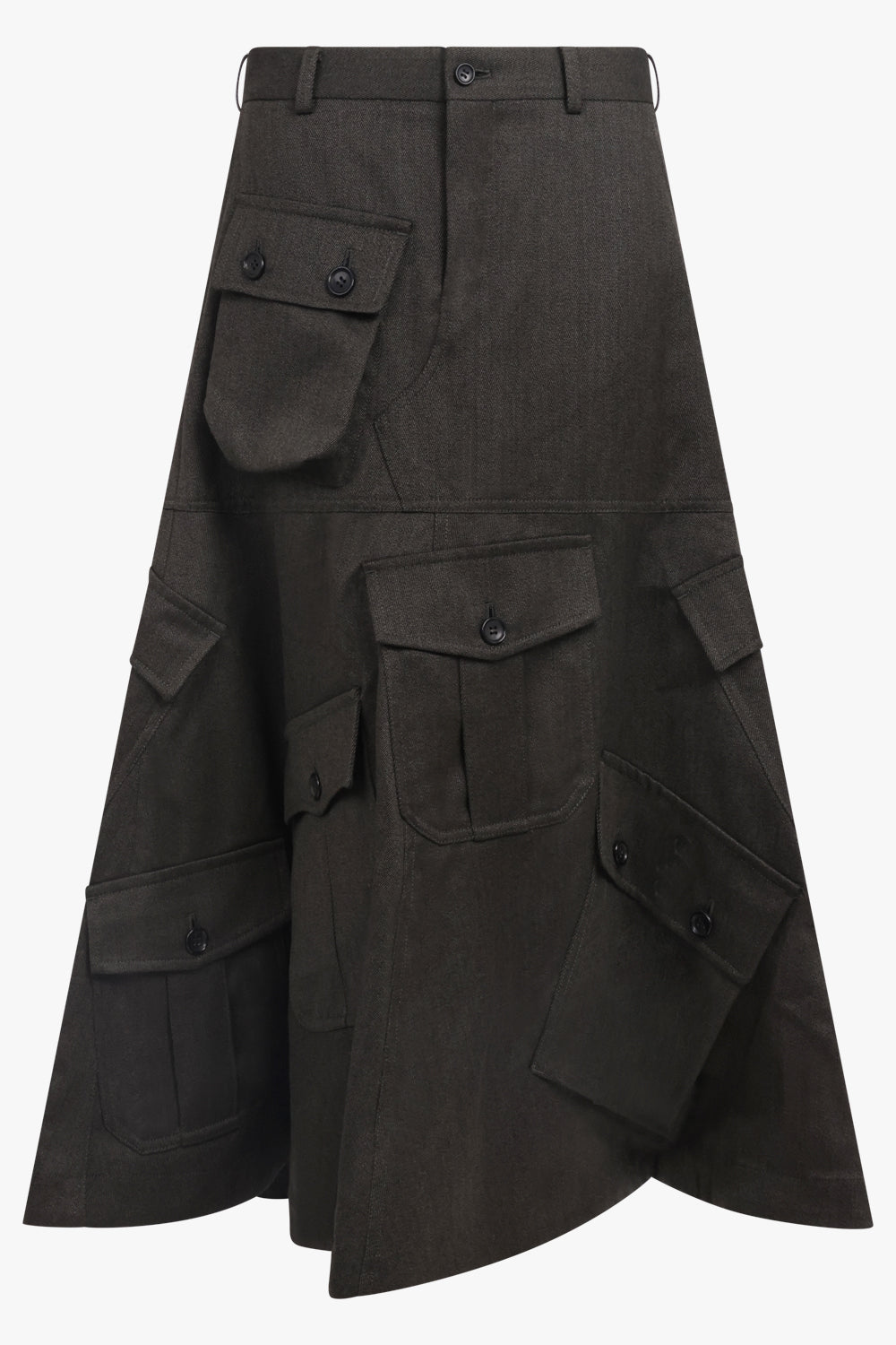 COMME DES GARCONS HOMME PLUS RTW Pocket Panel Midi Skirt | Grey