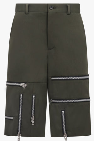 COMME DES GARCONS HOMME PLUS RTW Zip Detail Shorts | Khaki