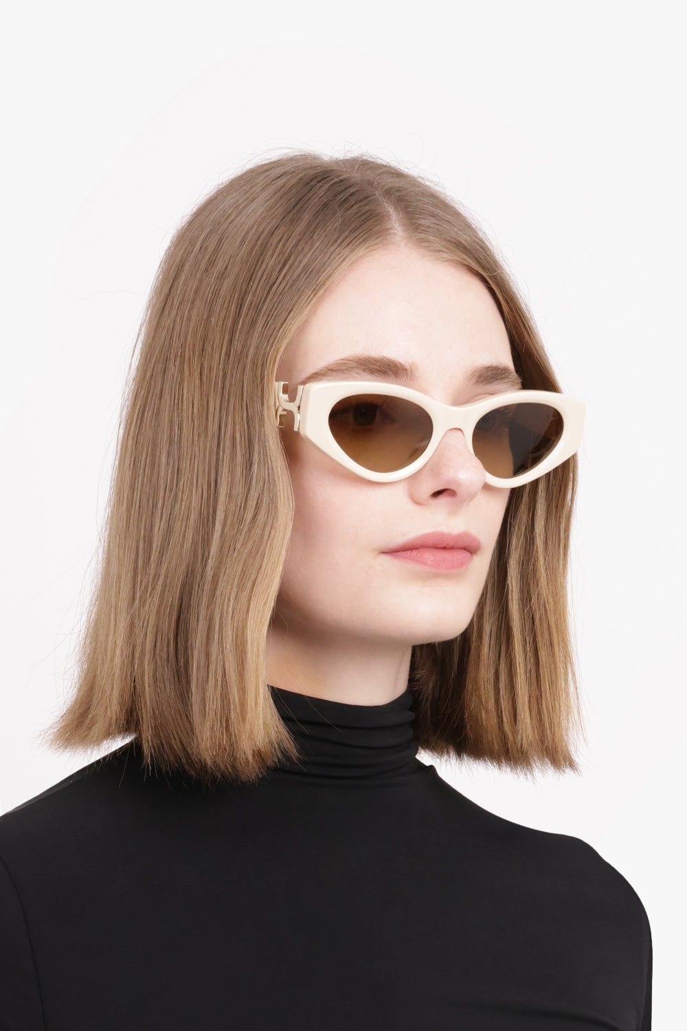 CHLOE ACCESSORIES NEUTRAL CHO2595 Cat Eye Sunglasses | Cream