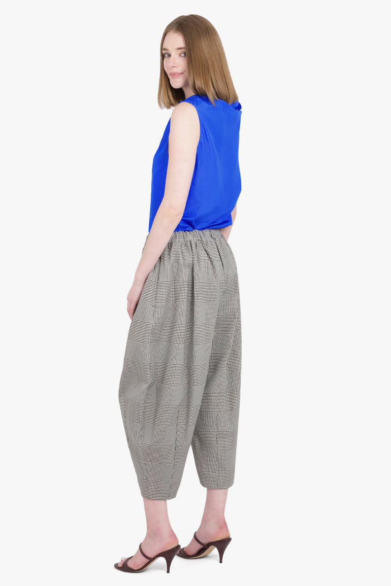 COMME DES GARCONS RTW Glencheck Print Tapered Balloon Pant | Grey