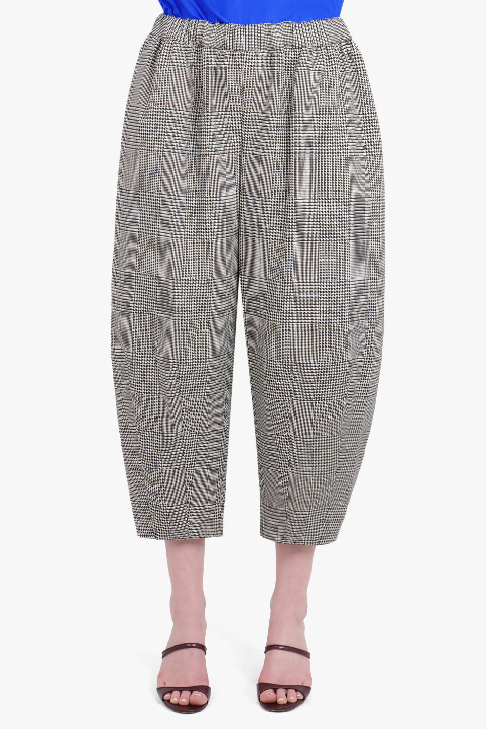 COMME DES GARCONS RTW Glencheck Print Tapered Balloon Pant | Grey
