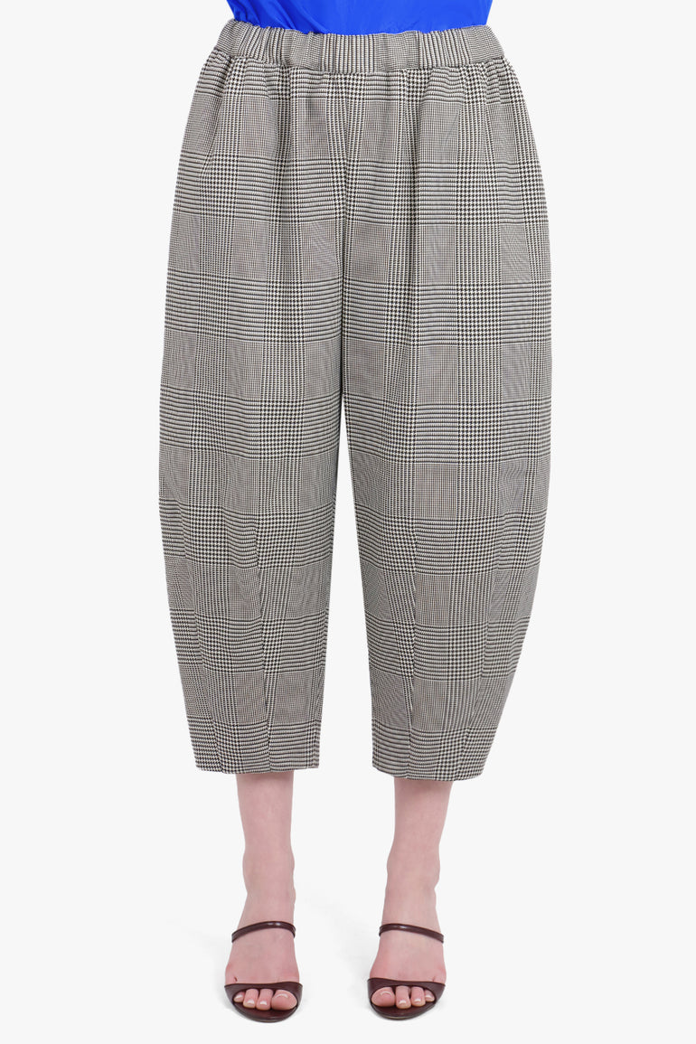 COMME DES GARCONS RTW Glencheck Print Tapered Balloon Pant | Grey