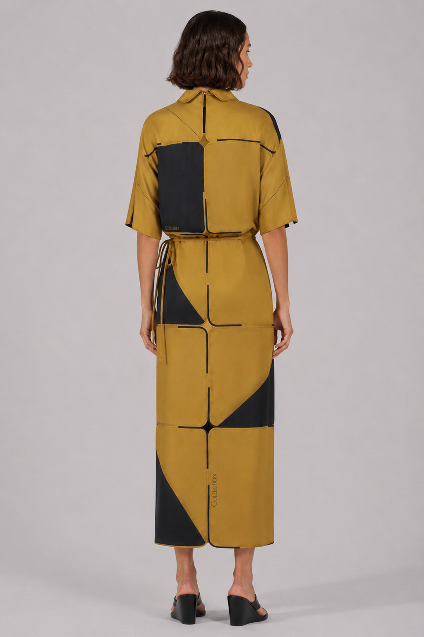 CALVIN KLEIN RTW Hallie Midi Skirt | Patchwork