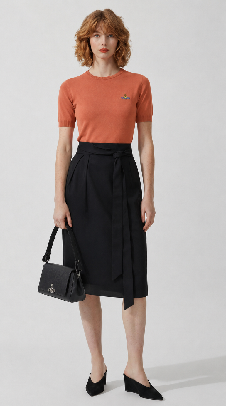 VIVIENNE WESTWOOD RTW Zora Adjustable Midi Skirt | Black
