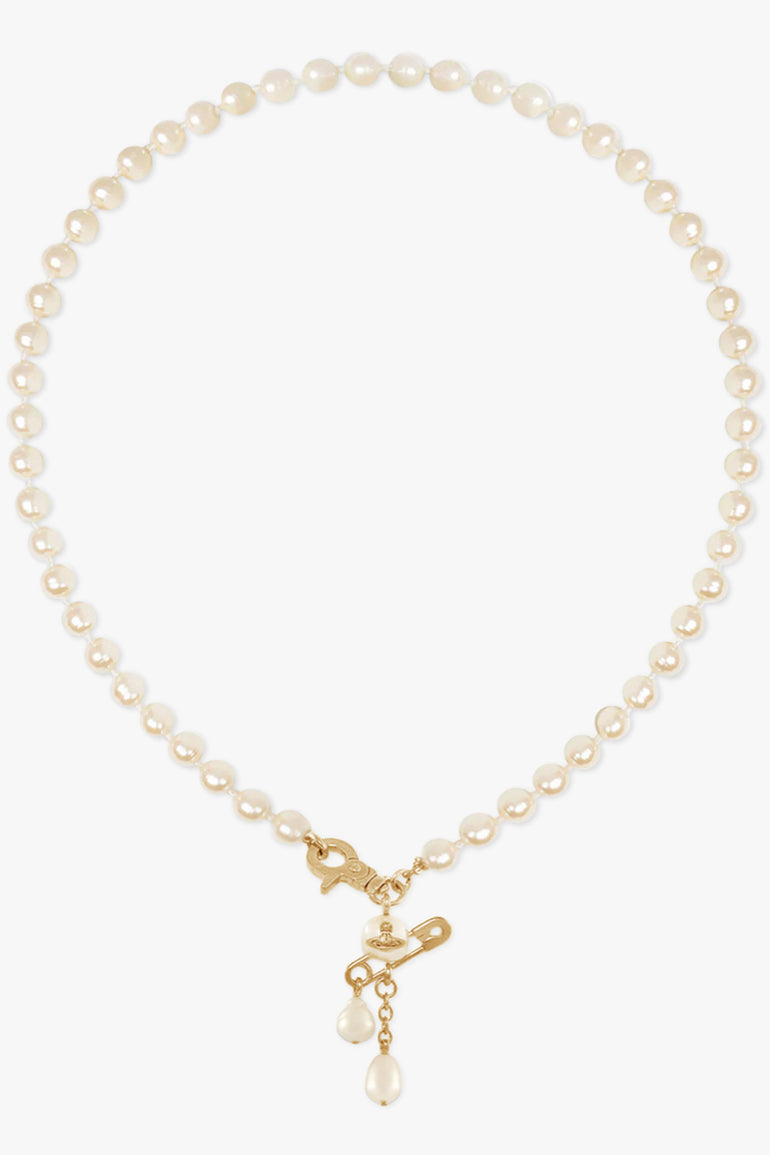 VIVIENNE WESTWOOD JEWELLERY GOLD / White/Gold Claude Small Pearl Necklace | White/Gold