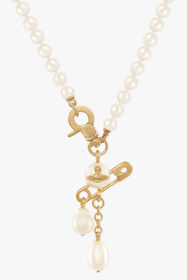 VIVIENNE WESTWOOD JEWELLERY GOLD / White/Gold Claude Small Pearl Necklace | White/Gold