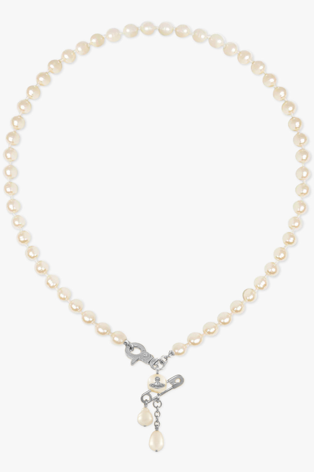 VIVIENNE WESTWOOD JEWELLERY SILVER / White/Silver Claude Small Pearl Necklace | White/Silver