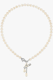 VIVIENNE WESTWOOD JEWELLERY SILVER / White/Silver Claude Small Pearl Necklace | White/Silver