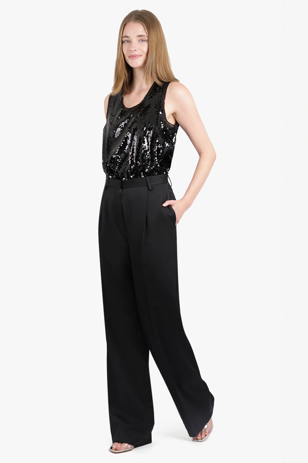 DRIES VAN NOTEN RTW Portia Straight Leg Pant | Black