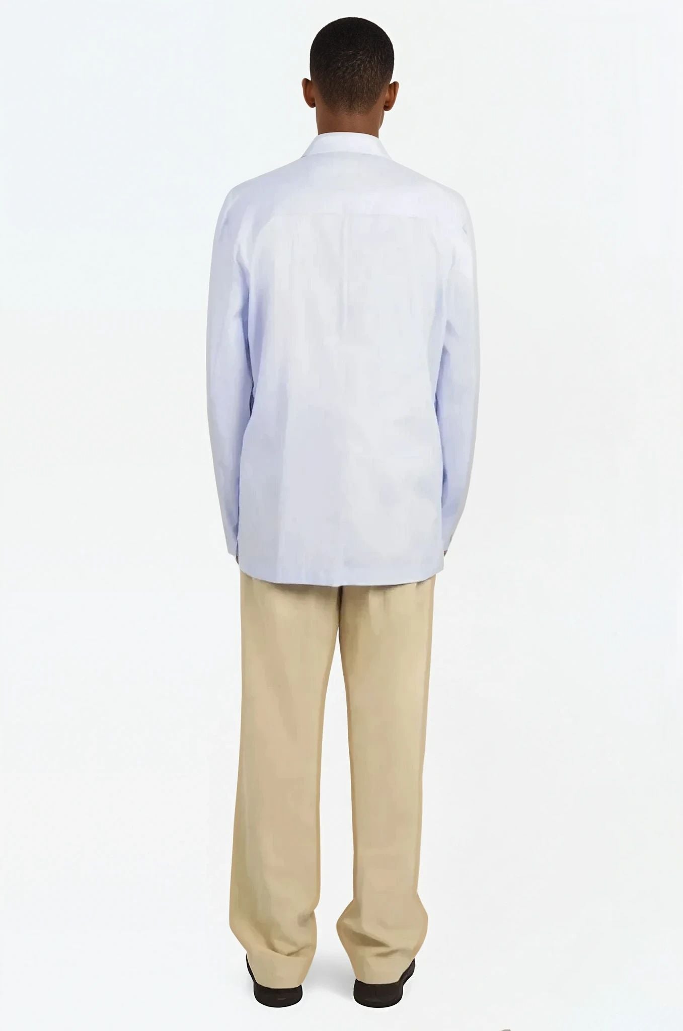 DRIES VAN NOTEN RTW Double Breasted Relaxed Style Jacket | Light Blue