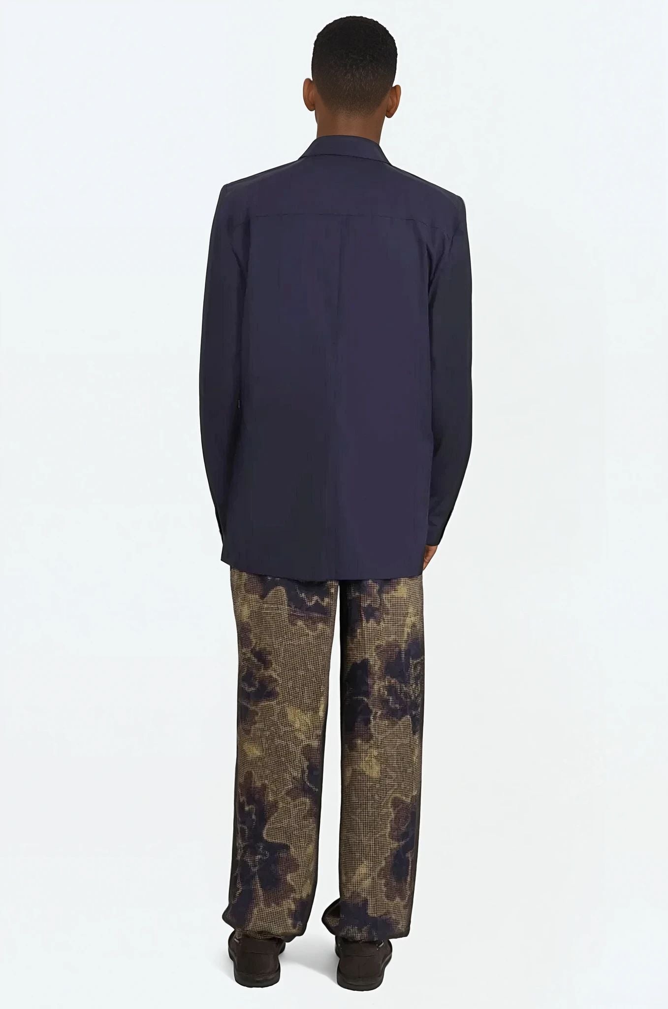 DRIES VAN NOTEN RTW Double Breasted Relaxed Style Jacket | Midnight Blue