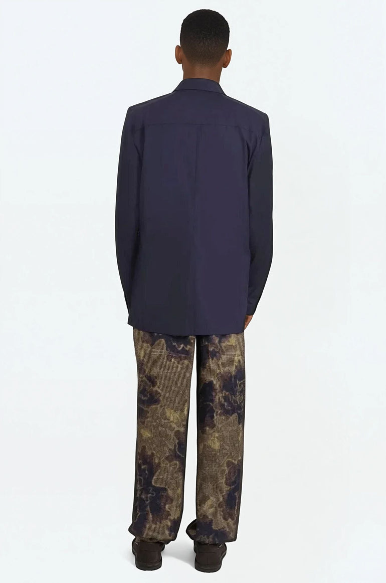 DRIES VAN NOTEN RTW Double Breasted Relaxed Style Jacket | Midnight Blue