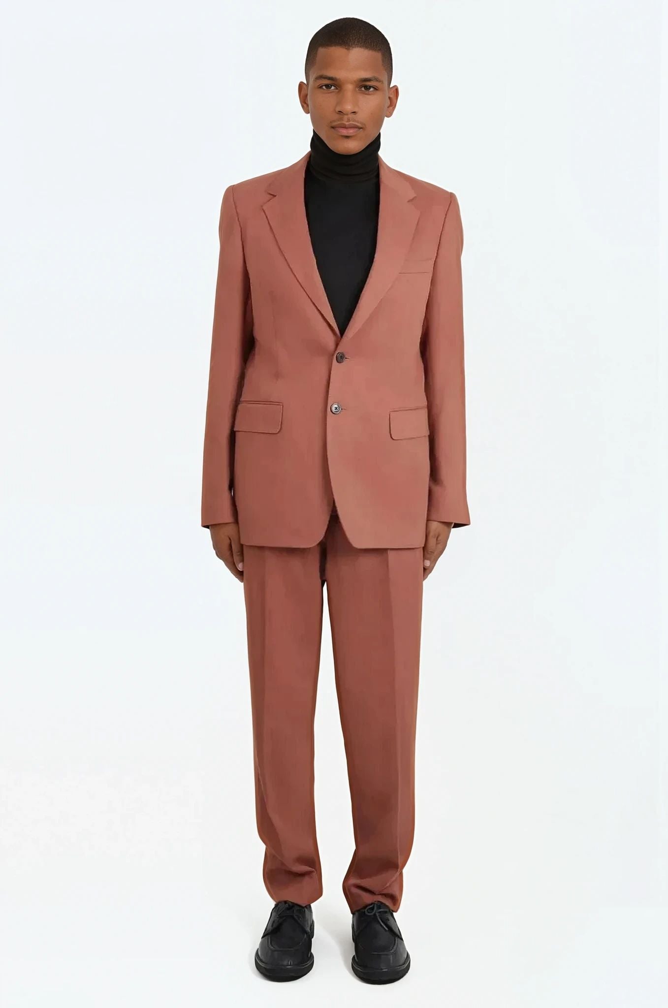 DRIES VAN NOTEN RTW Single Breasted Relaxed Suit Jacket x Pant | Brique Red