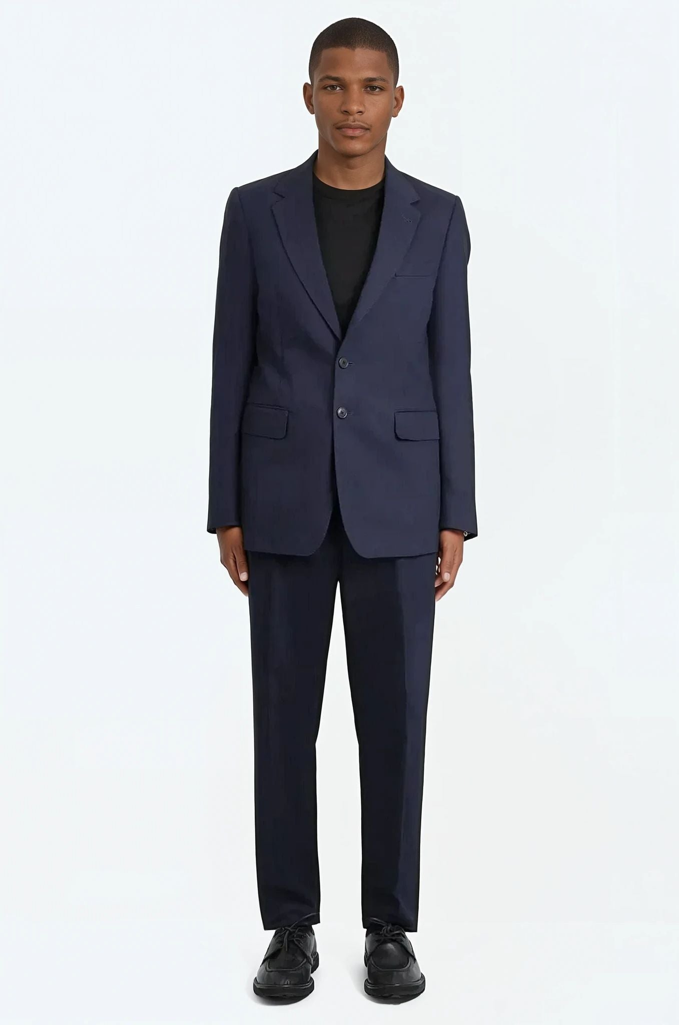 DRIES VAN NOTEN RTW Single Breasted Relaxed Suit Jacket x Pant | Navy