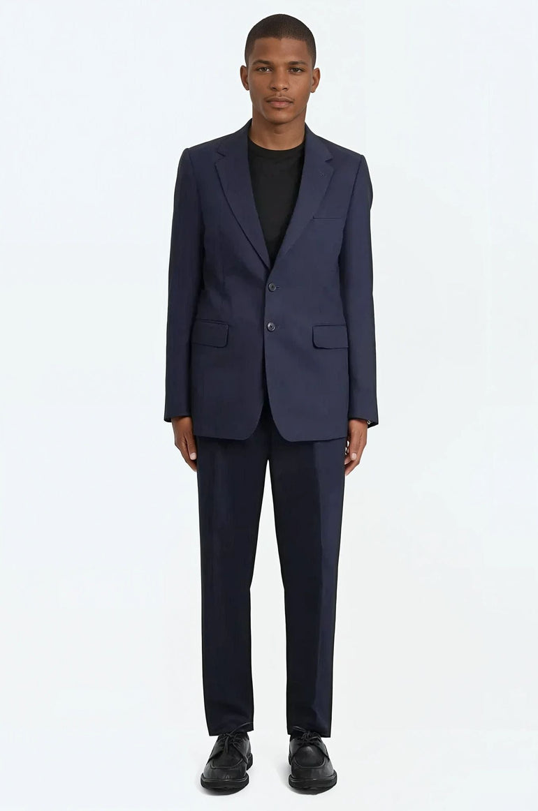 DRIES VAN NOTEN RTW Single Breasted Relaxed Suit Jacket x Pant | Navy