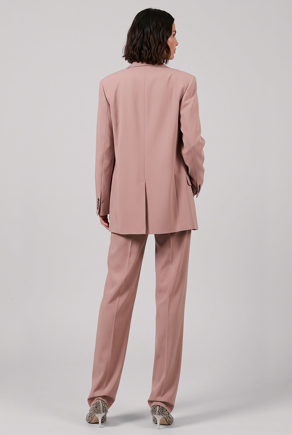 DRIES VAN NOTEN RTW Blunt Single Breasted Relaxed Jacket | Peach