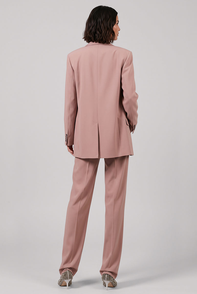 DRIES VAN NOTEN RTW Blunt Single Breasted Relaxed Jacket | Peach