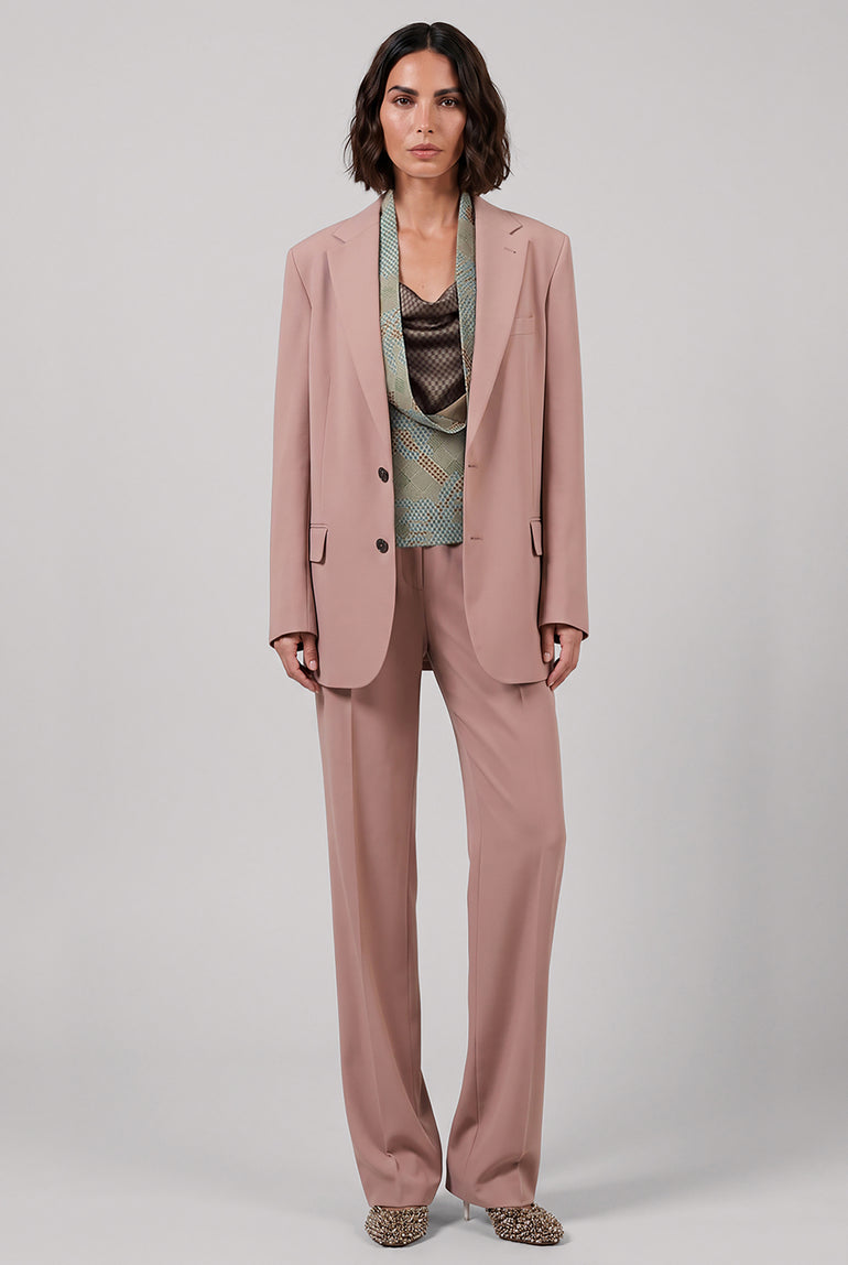 DRIES VAN NOTEN RTW Blunt Single Breasted Relaxed Jacket | Peach