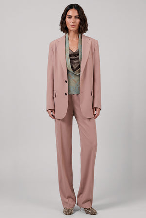 Blunt Single Breasted Relaxed Jacket | Peach