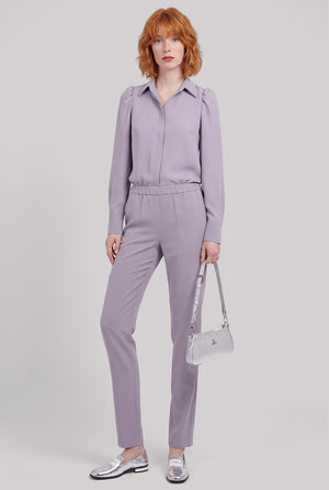 Celindra L/S Shoulder Detail Shirt | Lilac