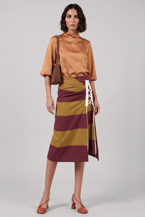 Clari High Neck S/S Top | Light Rust