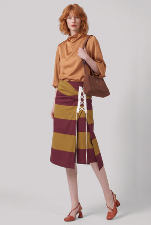 Clari High Neck S/S Top | Light Rust