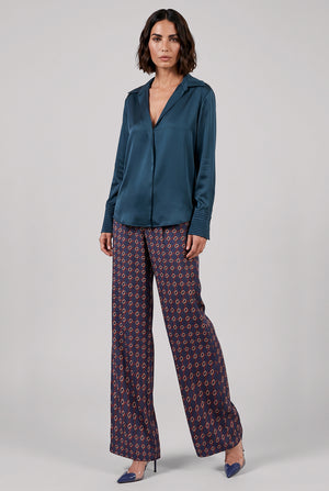 Pila Mosaique Print Wide Leg Pant | Blue