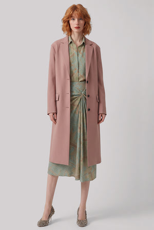 Rinley Relaxed Mid Length Coat | Peach