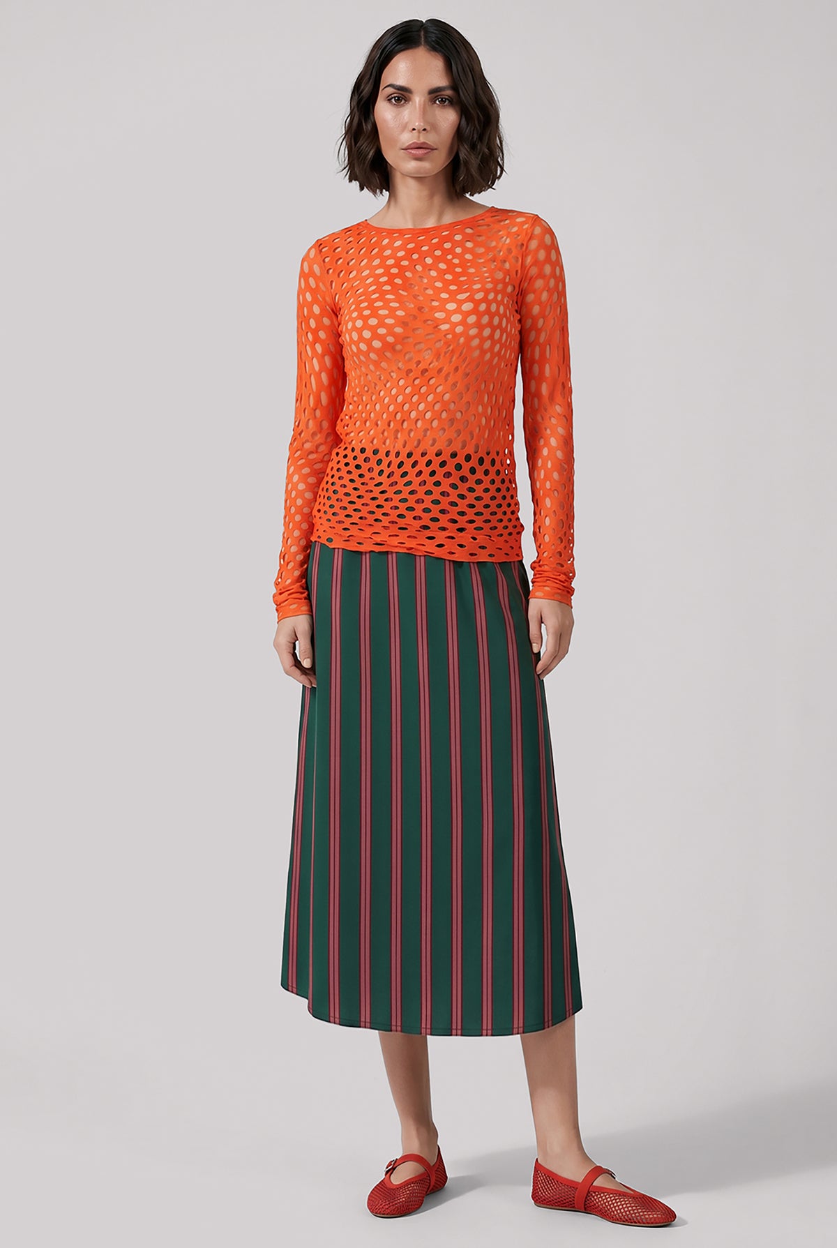 DRIES VAN NOTEN RTW Holletina Polka Dot Top | Red