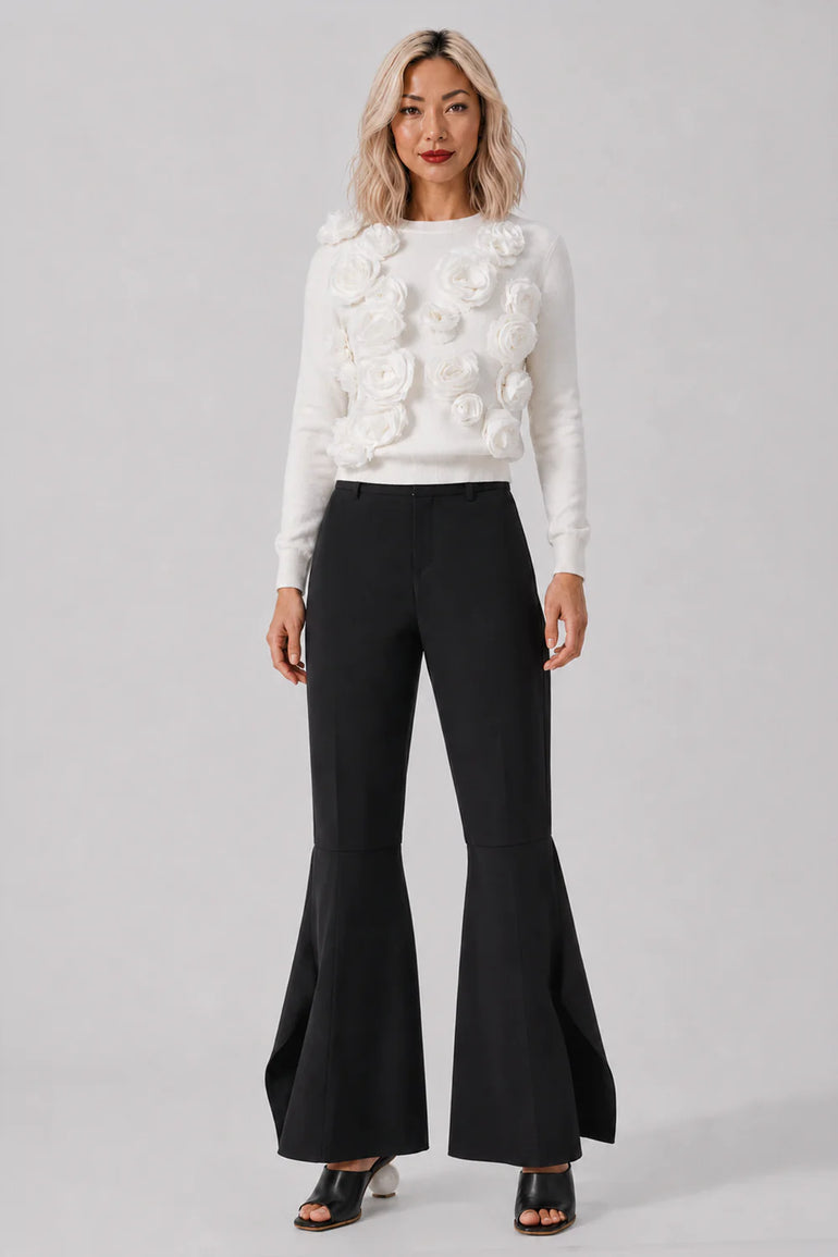 COMME DES GARCONS RTW Flower Embroid Jumper | Off White